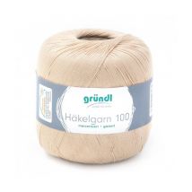 Hakelgarn 100 Fil Coton À Crocheter - Grundl - Certifié Oeko-tex 103 Ecru - Gründl