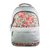 Sac À Dos 2 Compartiments Offshore Gris Fleurs Bagtrotter - Bagtrotter