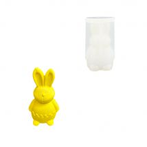 Moule En Silicone 9,2cm X 5,2cm X 4,5cm - Lapin Petit - Jesmonite