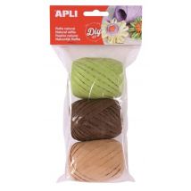 Raphia Naturel 30m 3 Tons Nature - Apli