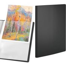 Classeur Porte Vues A4 - Classeur De Présentation 30 Pochettes A4 En Pp- Noir- Acropaq - Acropaq
