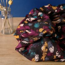 Tissu Crêpe Viscose Craftine Pop Pop Color Noir - Au Mètre