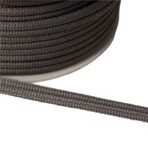 Bobine 20m Double Cordon 9mm Gris Noir - My mercerie