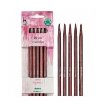 Aiguilles Doubles Pointes 20cm Bois Perfect Du N°3 Au N°10 - Pony Taille N°7,5