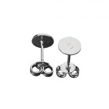 Boucles D'Oreille Av. Platine, 6mm Ø, Platine, 4 Pces - Rayher