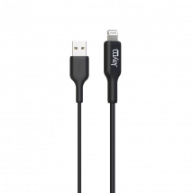 Jaym Câble De Charge Et Synchronisation De Donnée Usb Vers Lightning Mfi 2,4a 1m Noir