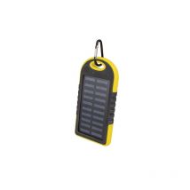 Setty Batterie De Secours Solaire 5 000mah Anti-surcharge Noir / Jaune