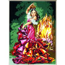 Canevas Antique Danse De Nuit 45x60cm - SEG