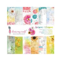 Bloc De 24 Feuilles Recto Awesome Blossom Dress My Craft Scrapbooking