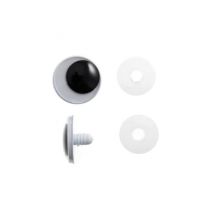 Lot D'Yeux En Plastique Mobiles De 12 Mm Pour Jouets - Sécurité Et Créativité Au Rendez-vous - Lot De 6 Pièces - Trimits Noir - Distrifil