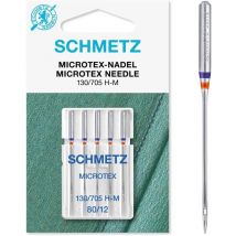 Aiguilles Microtex Pour Machine -dimension 80/12 - 130/705h-m - 5 Pces - Schmetz Vert - Schmetz