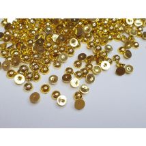 300 Perles Cabochon Rond Doré Or Acrylique À Coller 4 Mm - Creation Diy - La boutique de Karine