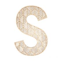 Lettre S En Bois Alphabet Géant Ajouré 24 Cm - Megacrea DIY