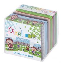 Pixel Kit Créatif Cube 3 Décors 6x6cm - Fan De Foot - Pixel ou Pixel kit