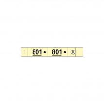 Carnet De 50 Tickets Vestiaires Numérotés De 3 Volets (dont 2 Volets Avec Trous) - Format 20x3 Cm - Jaune - Exacompta