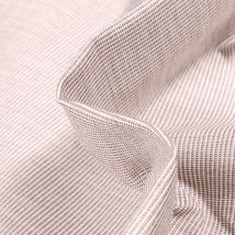 Tissu Toile Extérieure Dralon Grande Largeur Fines Rayures Taupe Sur Fond Blanc - Au Mètre - Craftine