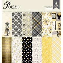 Bloc De 18 Feuilles De Scrap Recto Verso Authentique Poised - Authentique