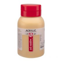 Peinture Acrylique - Or - 801 - Pot De 750 Ml - Talens Art Creation