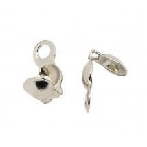 100 Embouts Cache Nœuds À Plier Métal Argente 9 X 3 Mm Boucle Ouverte - Création Bijoux Perles - La boutique de Karine