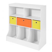 Sobuy Kmb26-w Bibliothèque Meuble De Rangement Pour Livres Et Jouets Étagère De Rangement - Sobuy