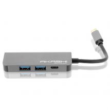 Hub Usb Type C 4 En 1 Multiports Hdmi 4k / Usb 3.0 / Type-c Akashi - Gris