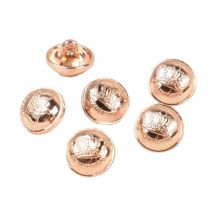 Lot De 3 Boutons Ronds À Queue 12mm Or - MyMercerie