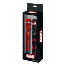 Spider-man - Pack 2 Stylos À Bille Spider-man 10 Couleurs - K KARACTERMANIA