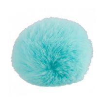 Pompons Imitation Fourrure Lapin 80 Mm À L'Unité - Union Knopf Aigue-marine - Prym Union Knopf