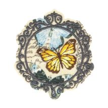 Lot De 3 Écussons Thermocollants Vintage Papillon 5,5cm X 4,5cm - MyMercerie