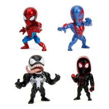 Marvel Comics - Pack 4 Figurines Diecast Nano Metalfigs 4 Cm - Jada Toys