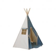 Tente Tipi Avec Pompoms Et Tapis Jeans - Moi Mili