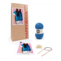 Kit Tricot Pull Femme Alpaga Carla Peacock Blue 34/36 - Pingouin