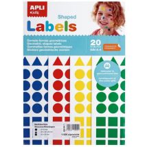 Gommettes 20mm 20 Flles A4 Pte - Apli