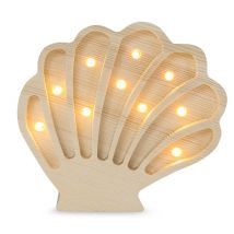Lampe Veilleuse Coquillage Bois Côtier - Little Lights