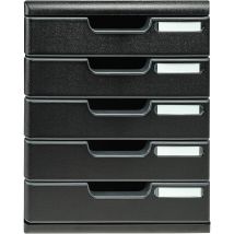 Module De Classement Modulo Ecoblack 5 Tiroirs Fermés - Noir - Exacompta