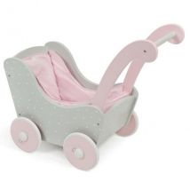 Landau En Bois Retro Gris / Rose Poupee - Bayer Chic 2000 - 42591 - Bayer Chic 2000