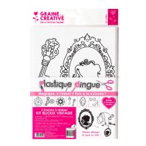 Kit Plastique Dingue Bijoux Collier Vintage - Plastique fou