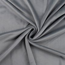 Tissu Doudou Lisse Ultra Doux Uni Gris Anthracite - Au Mètre - Craftine
