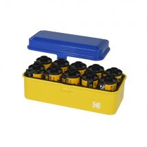 Kodak Film Case (120/135) - Boîtier Compact En Acier Pour 8 Rouleaux De Film 120 Ou 10 Rouleaux De Film 135, Capot Amovible, Finition Mate, Design 