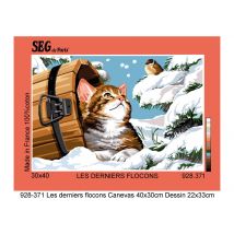 Canevas Antique Les Derniers Flocons 30x40cm - SEG