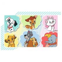 Puzzle Avec Cadre Les Animaux Disney : Roi Lion - 101 Dalmatiens - Dumbo - Chat Marie 15 Pieces - Nathan - 861453 - Nathan
