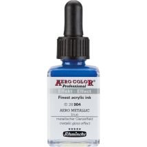Encre Acrylique - Extra-fine - Bleu Métallique - 28 904 - Aéro Color Pro - Schmincke - Schmidt