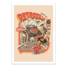 Affiche 50x70 Cm - Retro Soundzilla - Ilustrata - Wall Editions