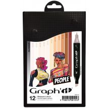 Set 12 Marqueurs À Alcool Graph'it Skin Colors - Graph'IT