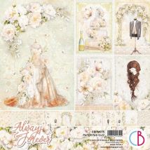 12 Papiers Scrapbooking Carterie 30 X 30 Cm Ciao Bella Always & Florever Scrapbooking