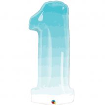 Ballon Géant 1 An Bleu Ombre - Qualatex