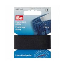 Ruban Élastique Fort 1m X 18 À 25mm - Prym - Certifié Oeko-tex 25mm Noir