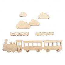 Petit Train En Bois 21,7 X 4,8 Cm - Rayher
