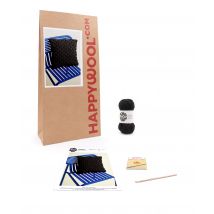 Kit Crochet Housse De Coussin Dan Noir Tu - Pingouin