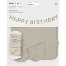 Guirlande Happy Birthday Grise 5 M - Rico Design